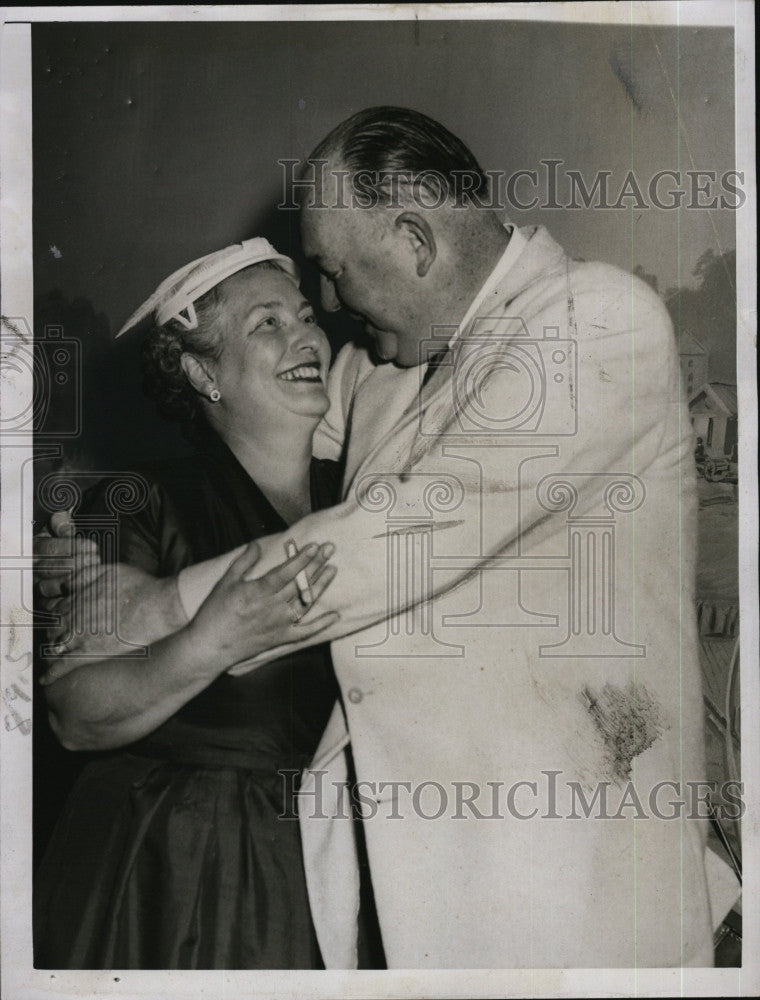 1955 Press Photo Senator William H. Burke and his wife - Historic Images