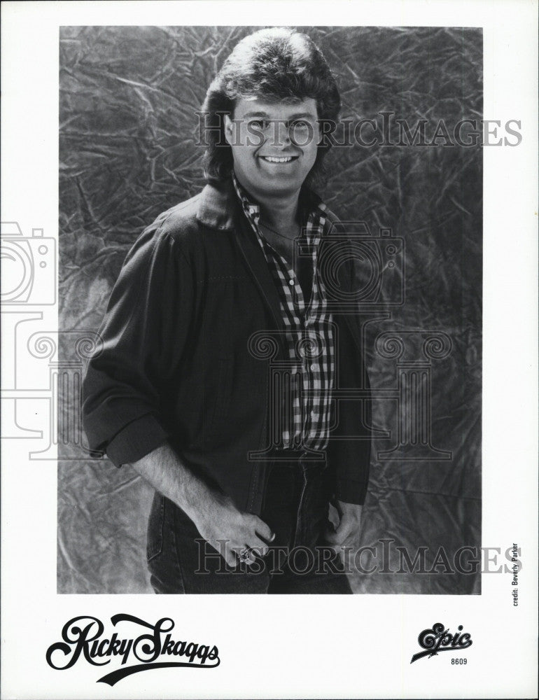 Press Photo Bluegrass Country Singer Richard Lee &quot;Ricky&quot; Skaggs  COPY - Historic Images