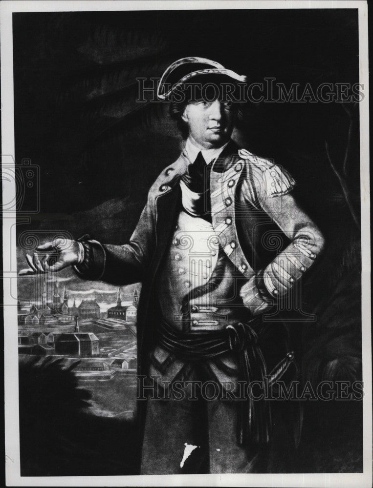 Press Photo COPY Paintng Benedict Arnold Portrait In Library of Congress 1775 AD - Historic Images