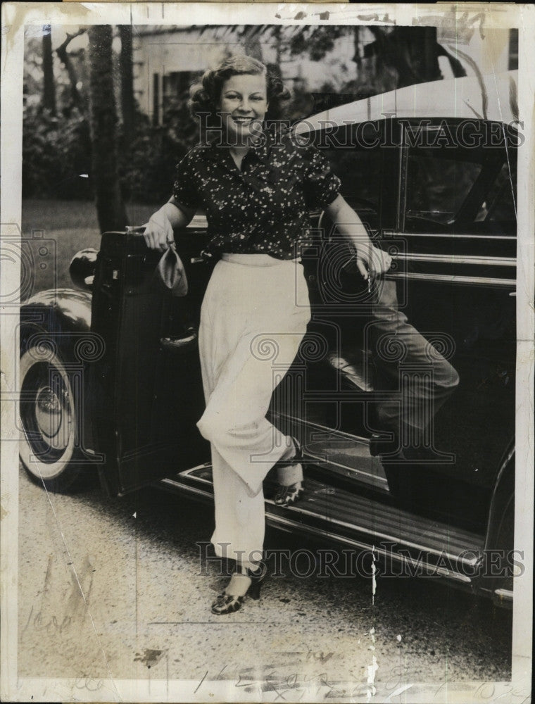 1939 Press Photo Aerielle Frazler Heiress of the Willys Motor car fortune - Historic Images