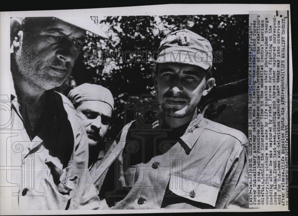 1955 Press Photo Teodoro Picade, Jr., Francisco Calderon Guardia - Historic Images