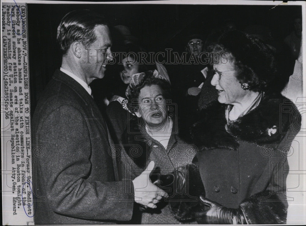 1966 Press Photo Former Gov. Endicott Peabody - Historic Images