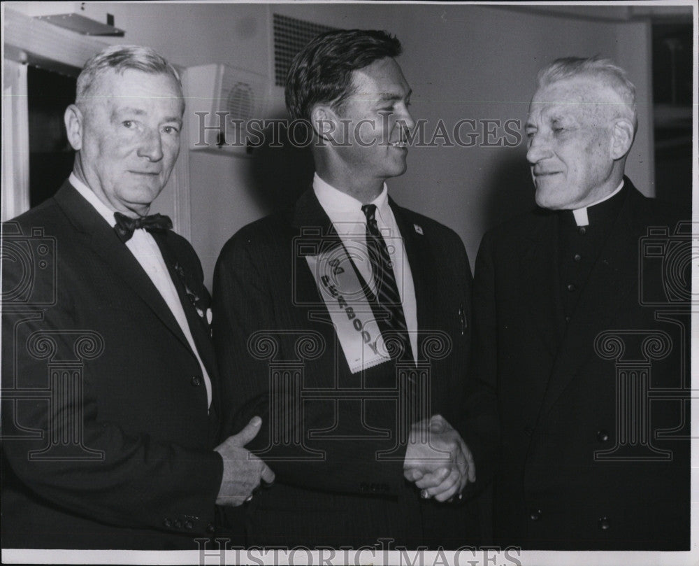 1962 Press Photo James McCarthy, Endicott Peabody, Cardinal Cushing - Historic Images