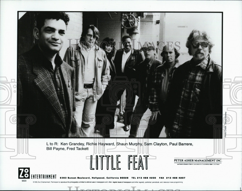 Press Photo  &quot;Little Feat&quot; R Hayward,S Murphy,S Clayton,P Barrere,B Payne,Tackett - Historic Images