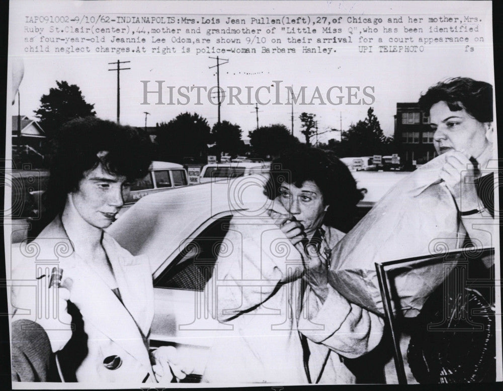 1962 Press Photo Child Neglect Lois Jean Pullen Ruby St. Clair Barbara Hanley - Historic Images