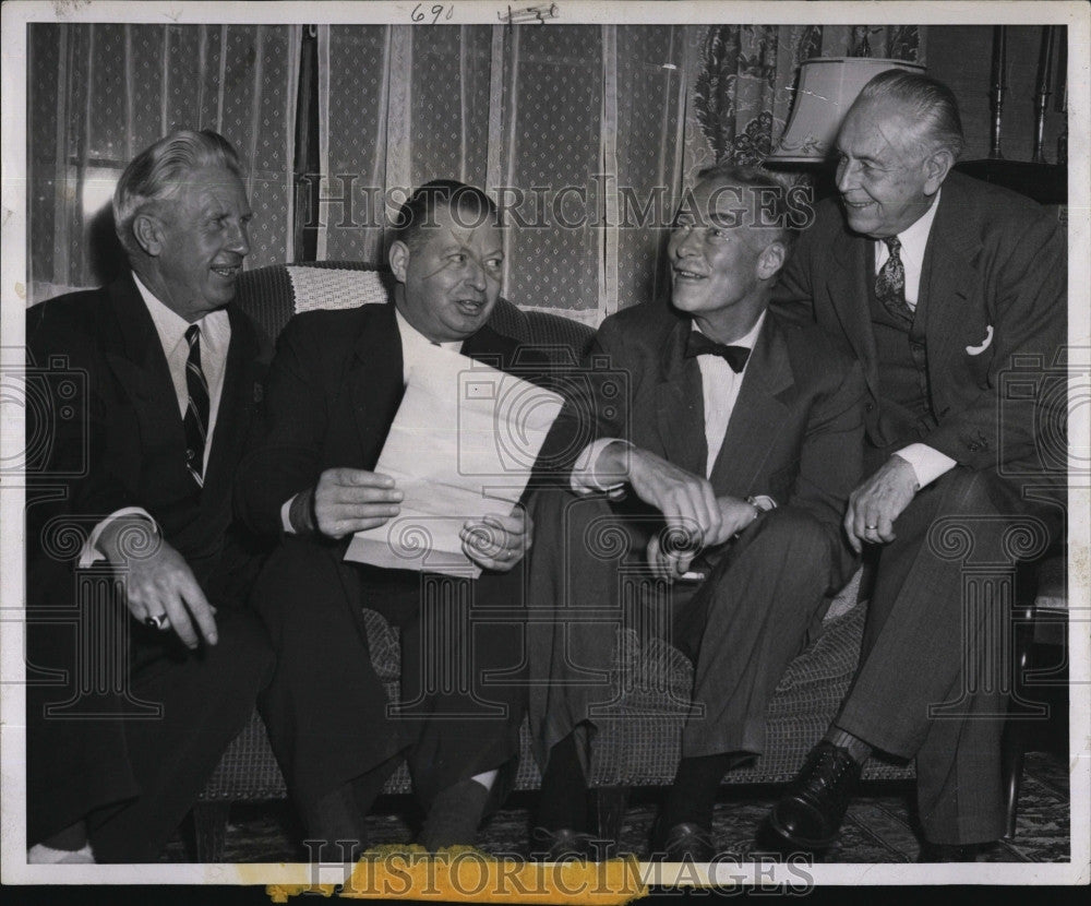 1956 Press Photo L Lloyd,Congressman AL Goodwin,O Saxby,Gov C Herter - Historic Images