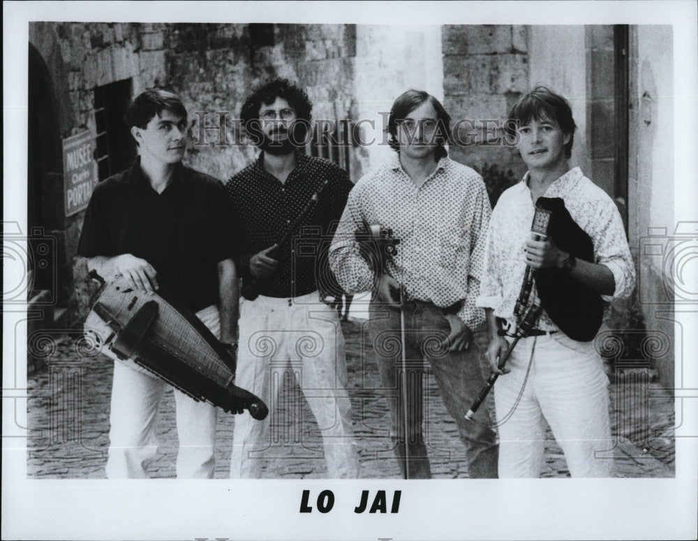 1986 Press Photo Musical Group "Lo Jai" Members Pierre Lambert, Guy Berfrand - Historic Images