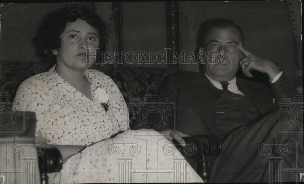 1932 Press Photo Mexican Ex Dictator Plutarco Elias Calles And Wife - Historic Images