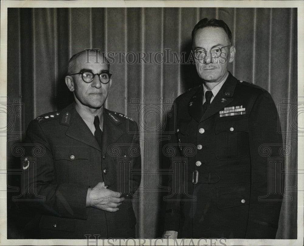 1955 Press Photo Brig Gen CG Calloway &amp; Pakistan Maj Gen Hamid Banaz - Historic Images