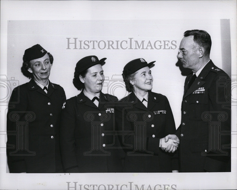 1959 Press Photo Brig Gen CG Calloway,WACs Col Robinson,Haynes,Milligan - Historic Images