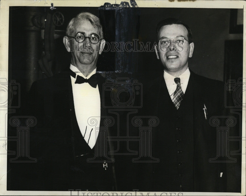 1935 Press Photo Patrick Campbell, Supt of School Comm & Daniel O'Connell - Historic Images