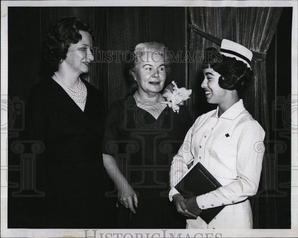 1961 Press Photo ME Yeo, Mass Memorial Hosp. Dr P Stitt & FA Caprera - Historic Images