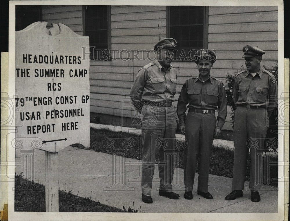 1955 Press Photo Col Alfred M Eschbach, Gen Michael J. Galvin - Historic Images