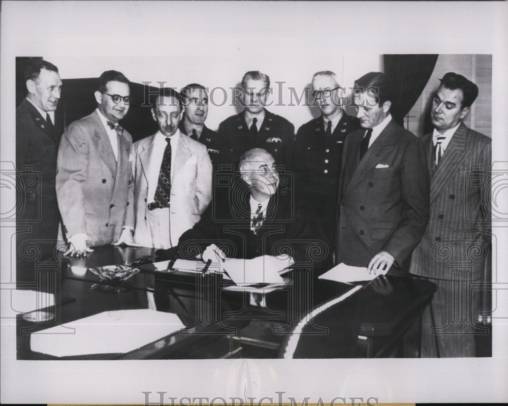 1950 Press Photo Federal Judge William J Campbell, E Haney,S Abrams,Rosenberg - Historic Images