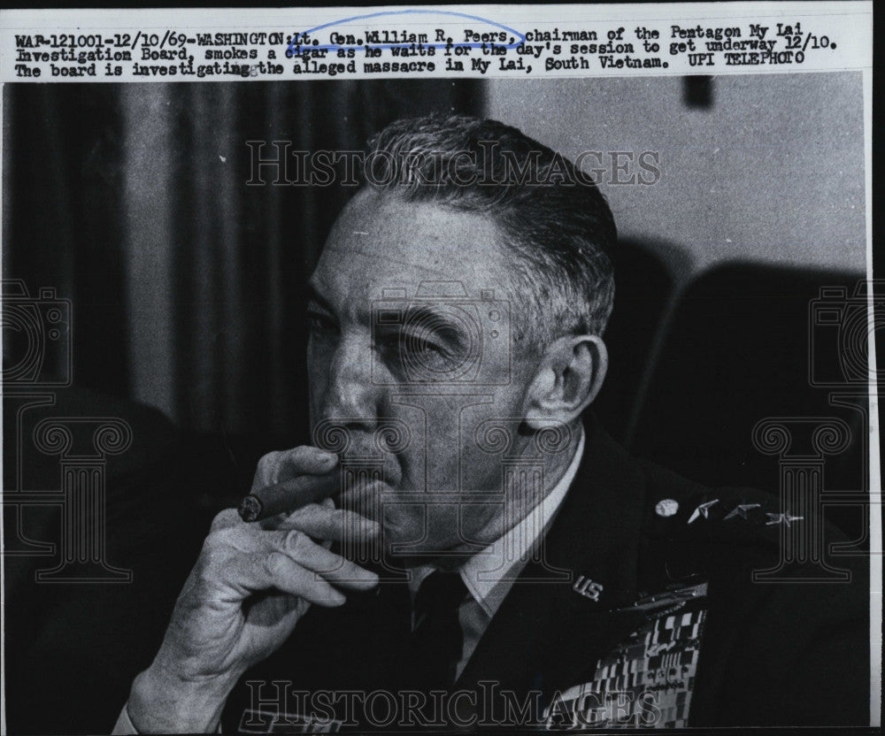 1969 Press Photo Lt. Gen. William R. Peers - Historic Images