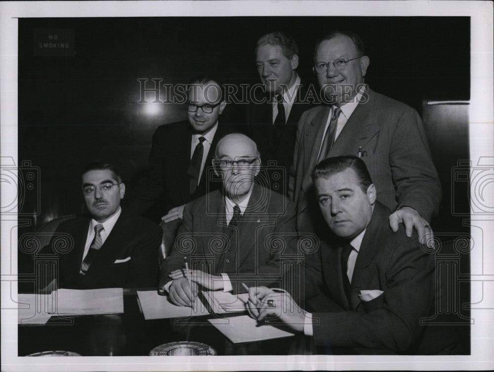 1953 Press Photo Congressional investigators, Sen Pastore,Sen Tobey,SEn Magnuson - Historic Images