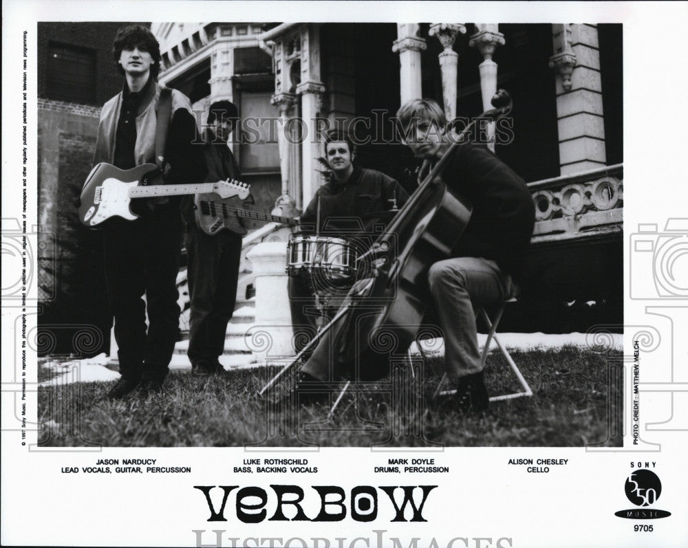 1997 Press Photo Verbow: J. Narducy, L. Rothschild, M. Doyle, A. Chesley - Historic Images