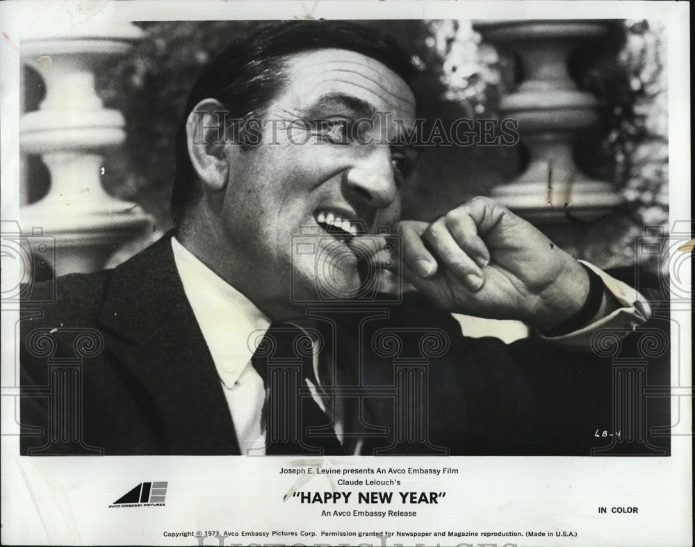 1973 Press Photo Claude Lelouch, director &quot;Happy New Year&quot; - Historic Images