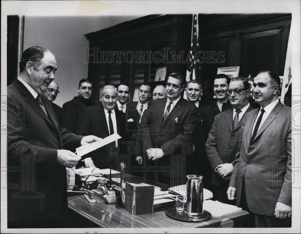 1969 Press Photo Sec of Mass john Davoren, Ital Amer, PoliceGulinello,Narciso - Historic Images