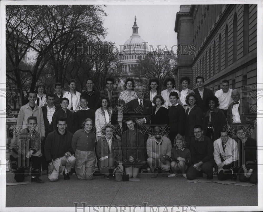 Press Photo High School Students Visit Congressman Laurence Curtis - Historic Images