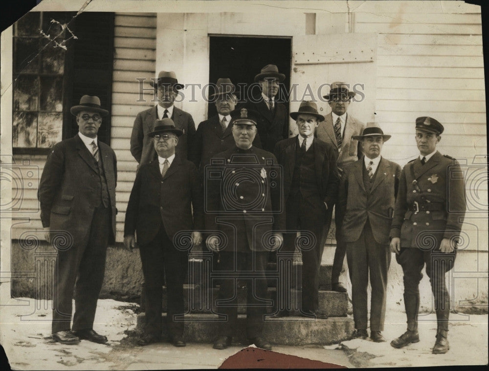 1928 Press Photo Lt. John Stokes, Det. J. Daley, Lt. J. O'Connor, Lt. J. Ferrara - Historic Images