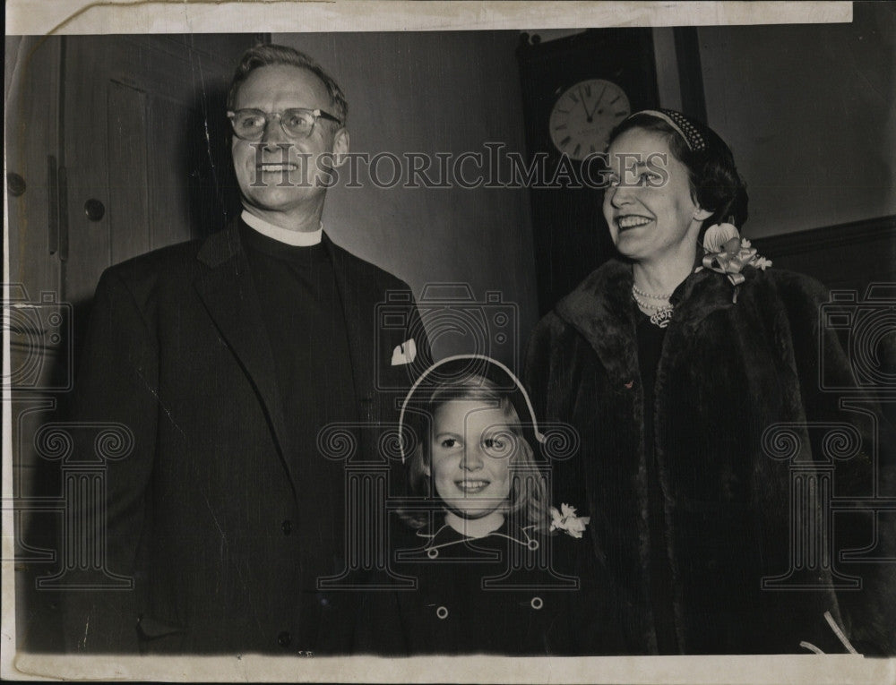 1954 Press Photo The Rev. Dr. Anson Phelps Stokes, Jr., Mrs. Stokes - Historic Images