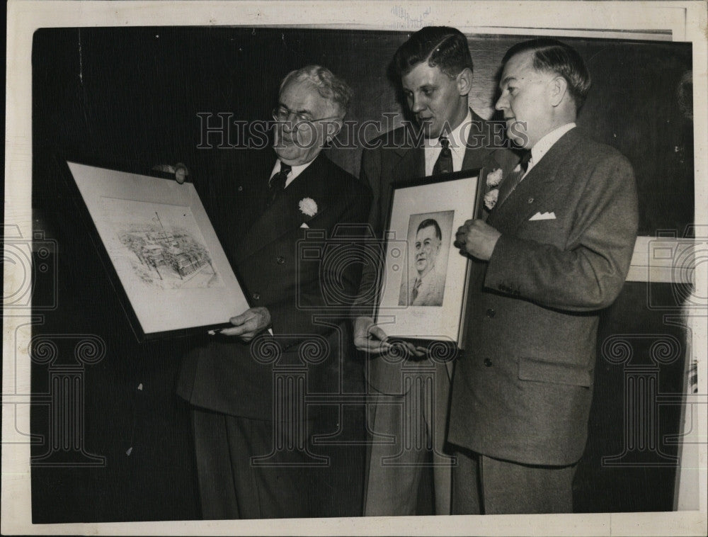 1948 Press Photo Pres. S. M. Stone, Swank Jewelers, Al Spratt, J. Ragnall - Historic Images