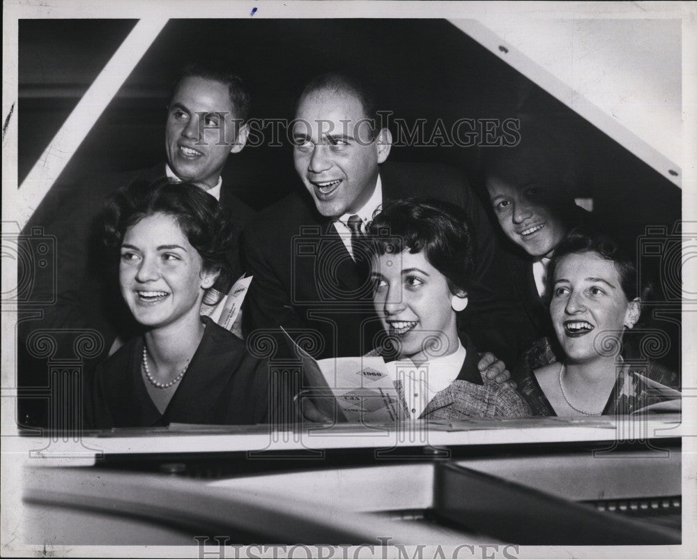 1960 Press Photo Betty Stoneman, Judith Mandelbaum, Nancy Daniels, Edward Lander - Historic Images