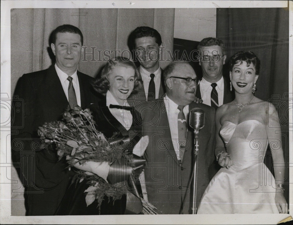 1954 Press Photo Stone, Murray Collins, Sternburg, Munsel at Hospital Benefit - Historic Images