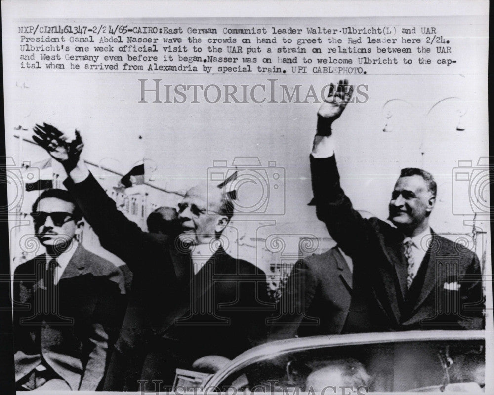 1965 Press Photo East German Communist leader Walter Ulbricht - Historic Images