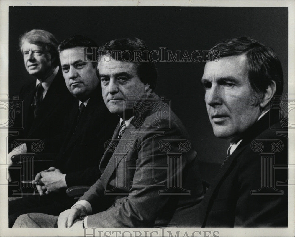 1976 Press Photo Jimmy Carter, Fred Harris, S. Shriver, Mo Udall - Historic Images