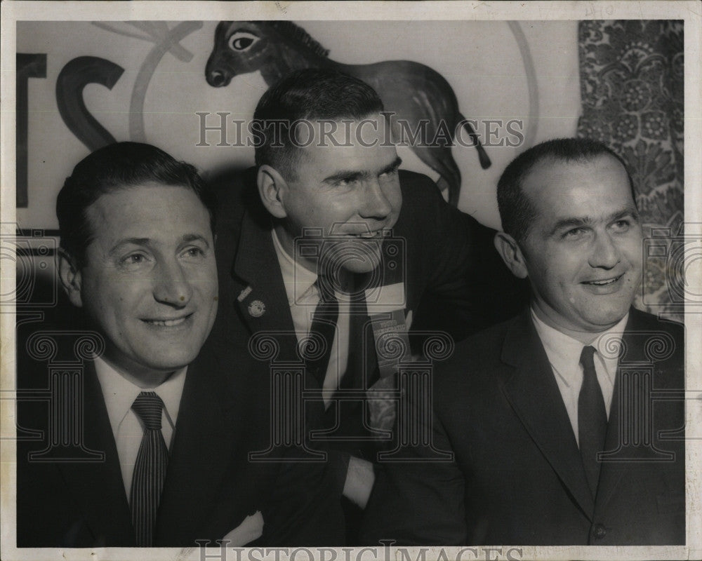 1960 Press Photo Mario Umana, George Cahill, Coleman Bornstein - Historic Images