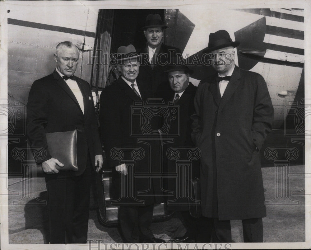 1961 Press Photo James Gaffney, Gov. Volpe, Sen. Powers, J. Tauro, Sen. M. Umana - Historic Images