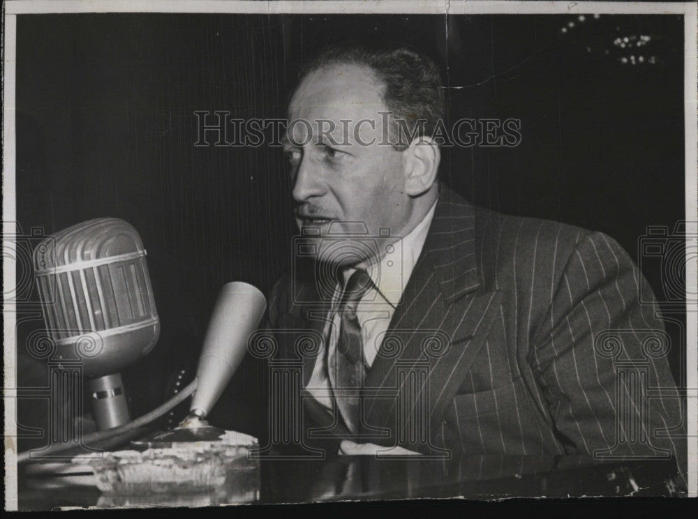 1953 Press Photo Marcel Ullman Before Senate Investigating Committee - Historic Images