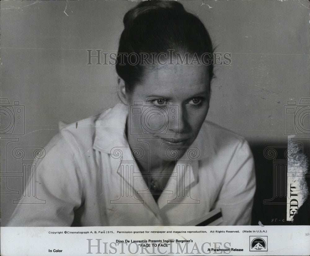 1976 Press Photo Norwegian Actress Liv Ullmann Starring In Film &quot;Face To Face&quot; - Historic Images