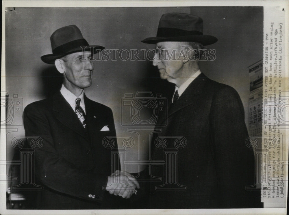 1944 Press Photo Political Rivals For Congress W. G. Stigler And E. O. Clark - Historic Images