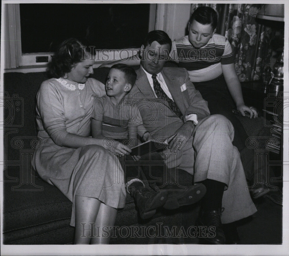 1954 Press Photo Georgia Governor Herman Talmadge Wife Betty Sons Bobby Gene - Historic Images