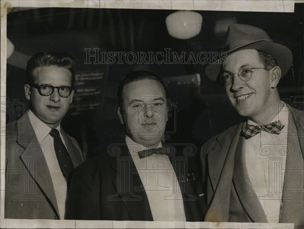 1954 Press Photo Joseph Tantillo, Frank Anderson, William Olsen on Hydrogen Bomb - Historic Images