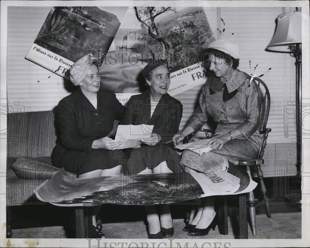 Press Photo Mrs. John J. Tansey, Mrs. Frederick Meek &amp; Perlie Dyer Chase - Historic Images