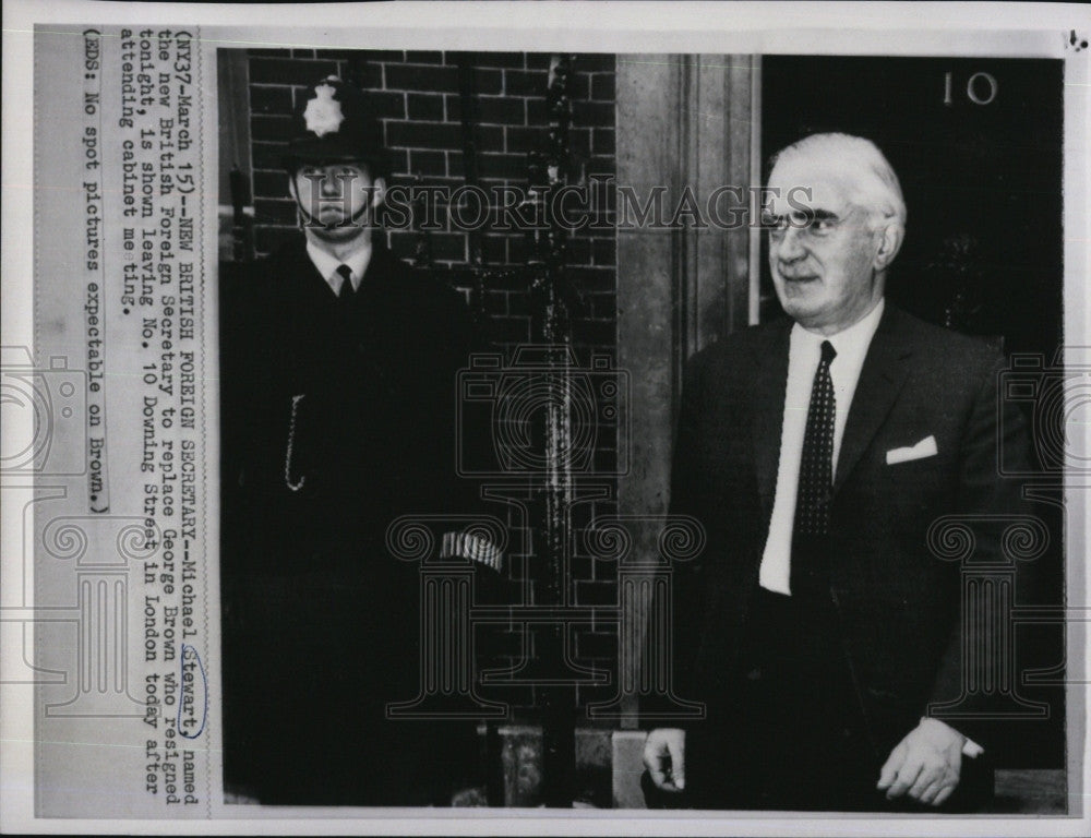 1968 Press Photo New British Foreign Secretary Michael Stewart - Historic Images