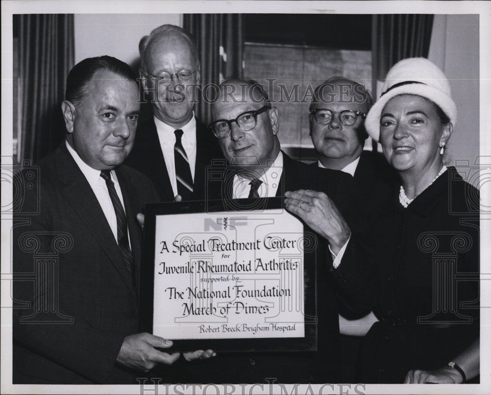 1963 Press Photo Dr JS Stillman,RBrech Brigham Hosp. H Gambrill,J Connolly, - Historic Images