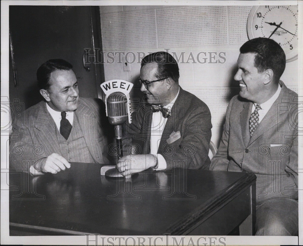 1950 Press Photo Dr J Sydney Stillman, Fred Garrigan, Dr Theodore Bayles - Historic Images