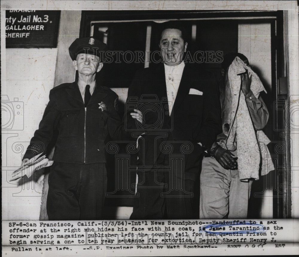 1954 Press Photo Publisher, James Tarantino, sentenced for extortion - Historic Images