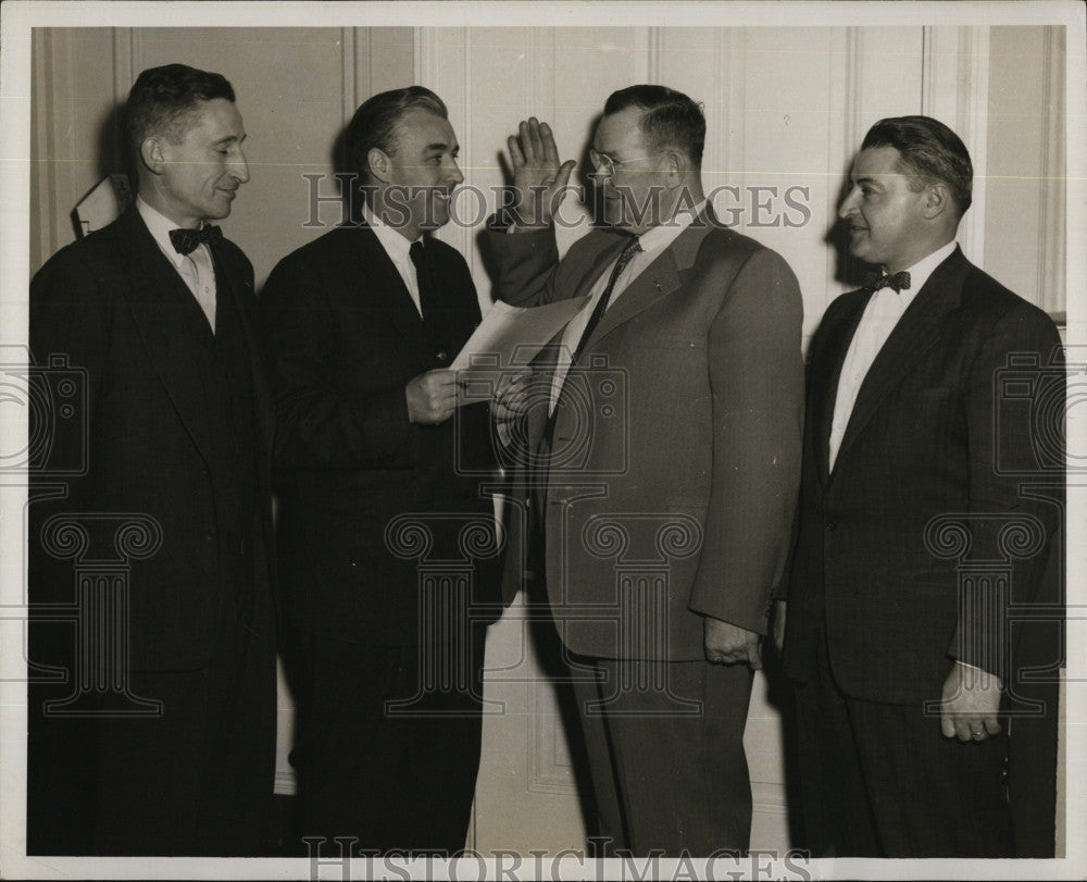 1960 Press Photo Fire Marshall RM Tappin,Lt Gov Whittier,RJ Lowell, O Whitney - Historic Images