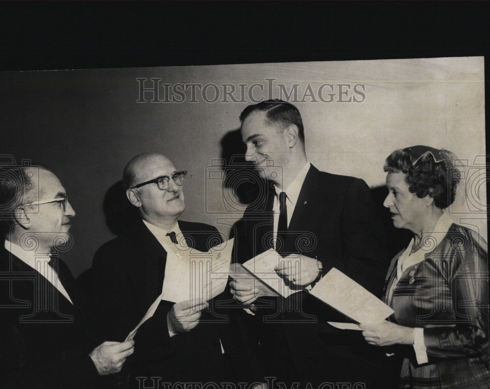 Press Photo American Jewish Congress Convention Bronstein Tamkin Weisberg Toubin - Historic Images