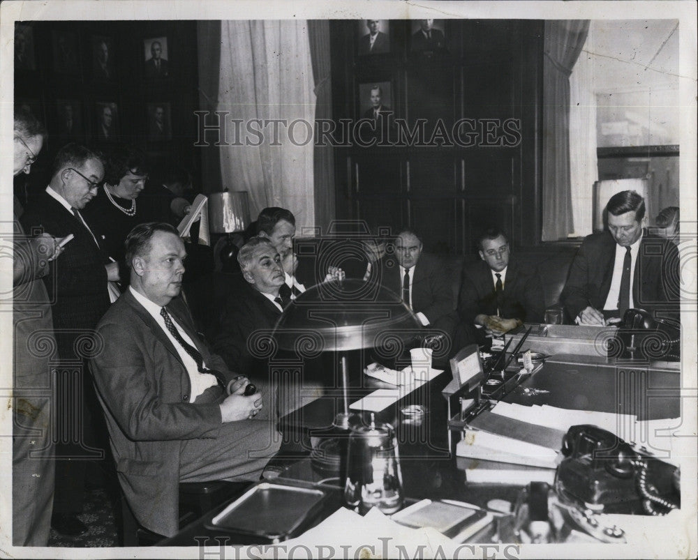 1962 Press Photo Mass. Reps. Sidney Curtiss, Cornelius Kierman, &amp; John Long - Historic Images