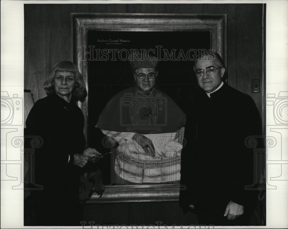 1978 Press Photo Humberto Cardinal Medevior by artist Patricia Marshall - Historic Images