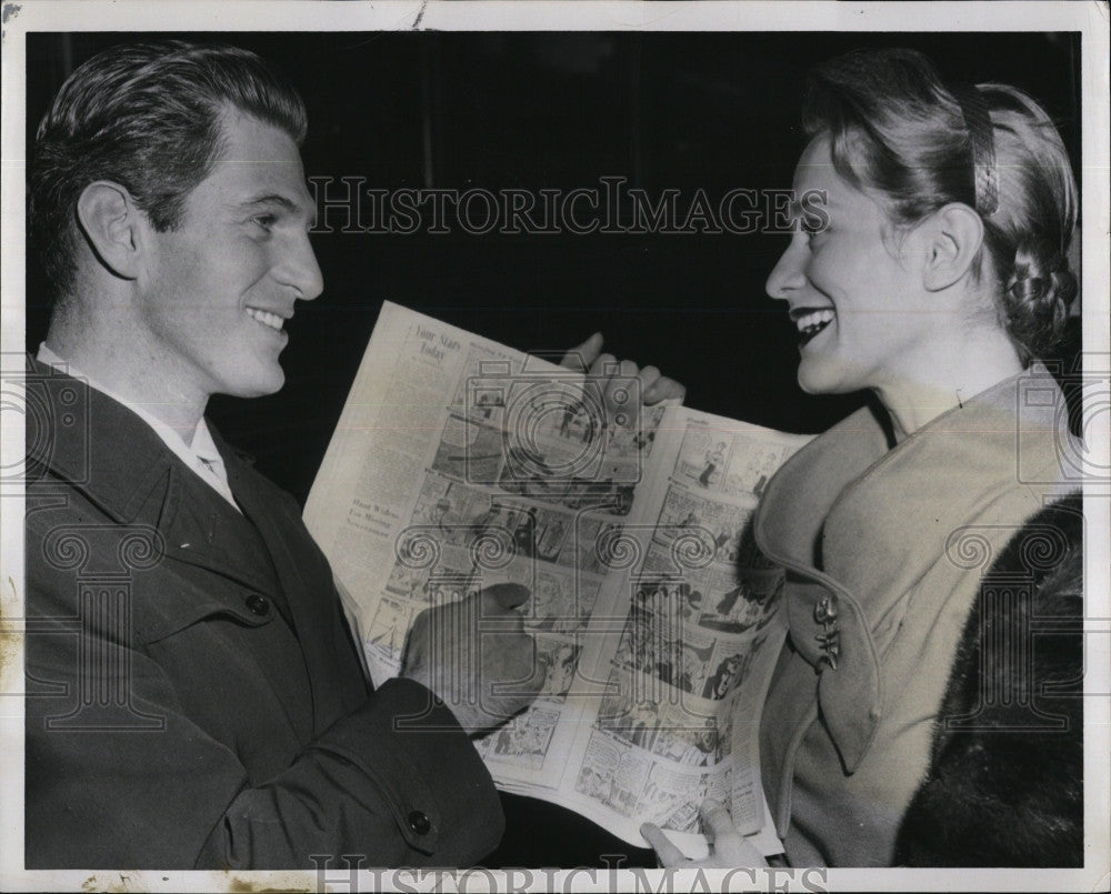 1957 Press Photo Stephan Douglas Gretchen Wyler &quot;Rumple&quot; - Historic Images