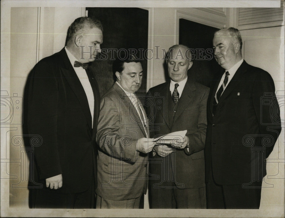 1956 Press Photo Democratic Candidate William Donoghue Senator John Powers - Historic Images