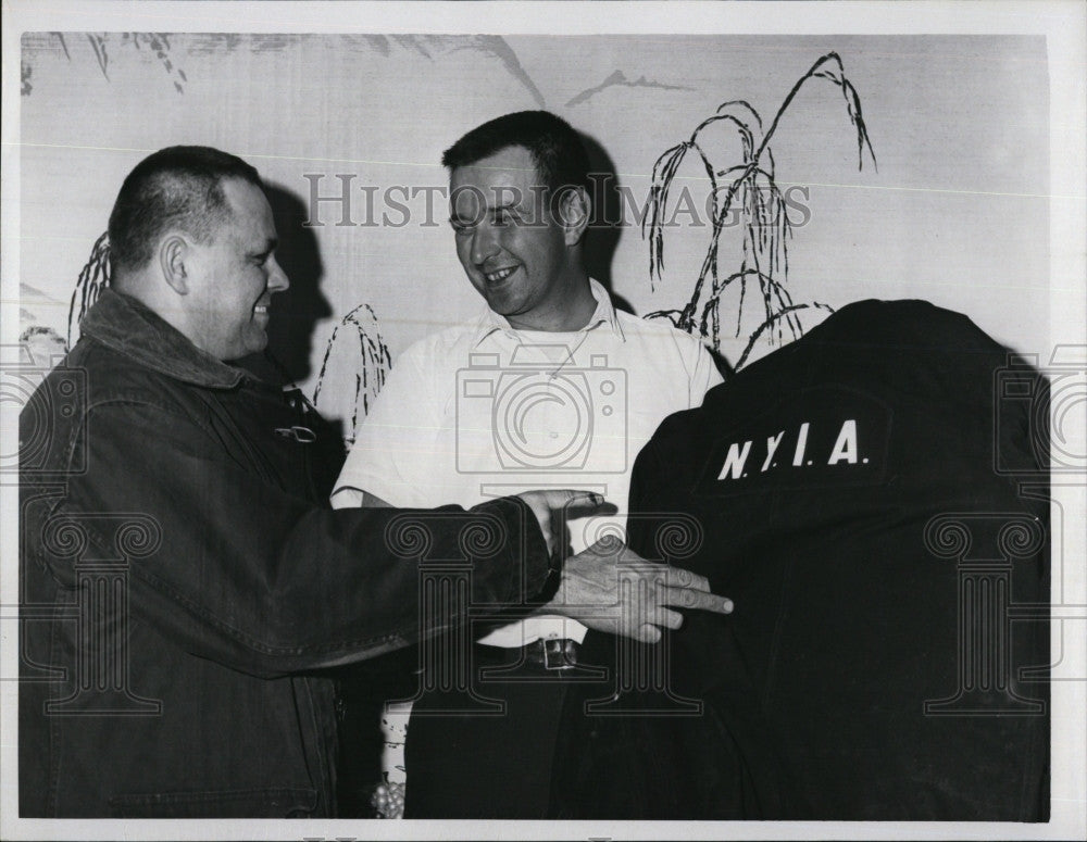 1967 Press Photo Pilots Dan Pranka William Donahue Rescue Jackets New York - Historic Images